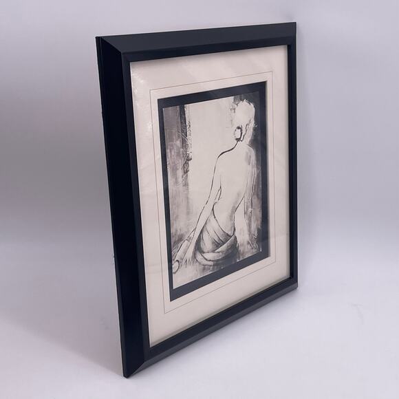 Lanie Loreth The Seated Woman Nude Black White Shadowbox Framed Print 15x17 inch - Picture 10 of 14